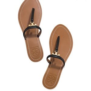 Tory Burch T Logo Flat Thong Sandals